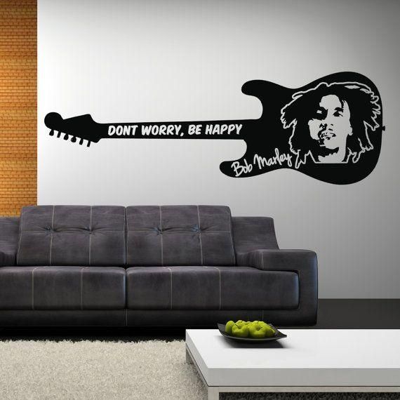41 Bob Marley Wall Decals, Home Living Decals, Stickers Vinyl Art With Regard To Bob Marley Wall Art (Photo 1 of 20)
