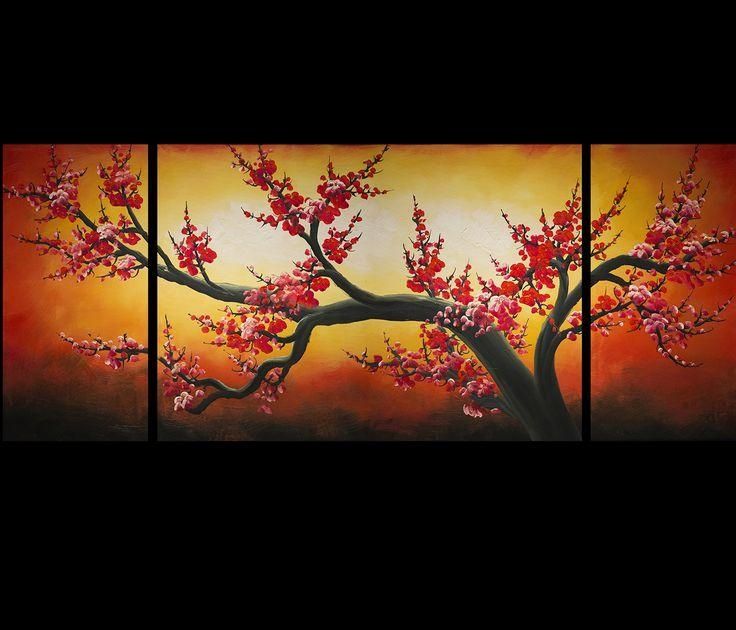 57 Best Flores Images On Pinterest | Flowers, Cherry Blossom Inside Japanese Wall Art Panels (View 19 of 20)