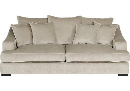 $855.00 – Cayden Creek Beige Sofa – Classic – Transitional, Chenille Intended For Beige Sofas (Photo 7 of 20)