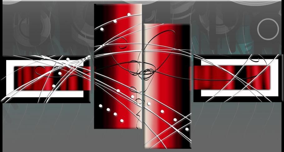 Abstract Wall Art Red. Red And White Abstract Wall Art For Dining For Black And White Wall Art With Red (Photo 9 of 20)