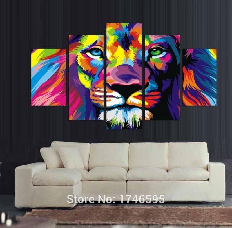 Aliexpress : Buy Big Size Abstract Living Room Wall Decor Regarding Lion Wall Art (View 11 of 20)
