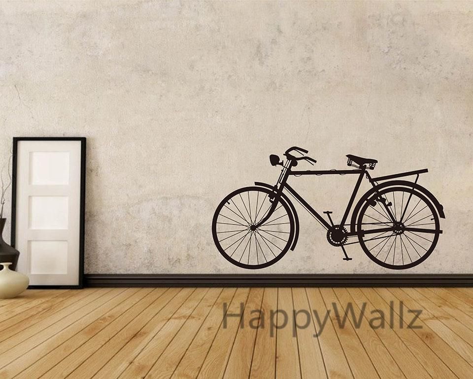 Aliexpress : Buy Bike Wall Sticker Modern Bicycle Wall Decal With Regard To Bike Wall Art (View 15 of 20)