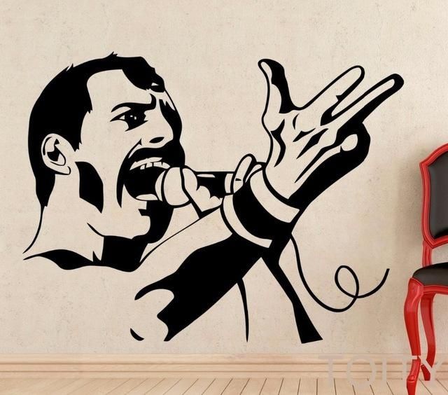 Aliexpress : Buy Freddie Mercury Wall Decal Rock Music Queen With Freddie Mercury Wall Art (View 16 of 20)
