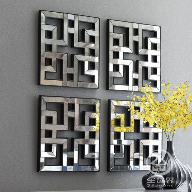 Aliexpress : Buy Mirrored Wall Decor Fretwork Square Mirror With Regard To Fretwork Wall Art (View 4 of 20)