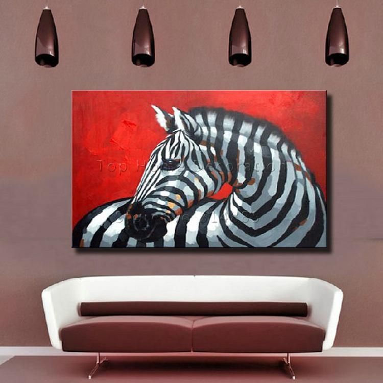 Aliexpress : Buy Modern Art Canvas Painting Texture 100% Hand In Zebra Wall Art Canvas (View 5 of 20)