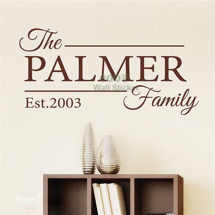 Aliexpress : Buy Personalized Family Name Wall Sticker, Home With Regard To Last Name Wall Art (Photo 6 of 20)