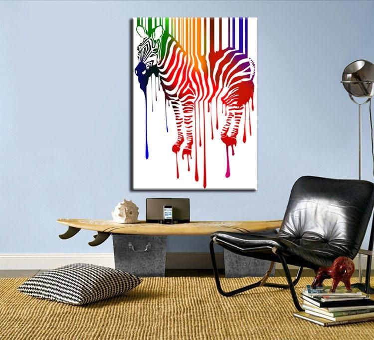 Aliexpress : Buy Single Wall Art Canvas Abstract Colorful Inside Animal Canvas Wall Art (Photo 17 of 20)