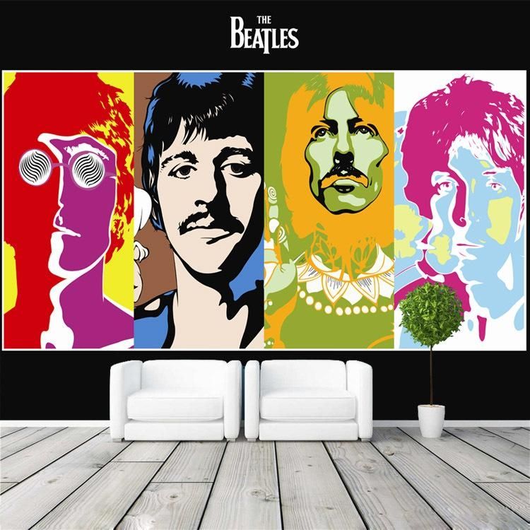 Aliexpress : Buy The Beatles Photo Wallpaper Music Band With Pop Art Wallpaper For Walls (View 4 of 20)