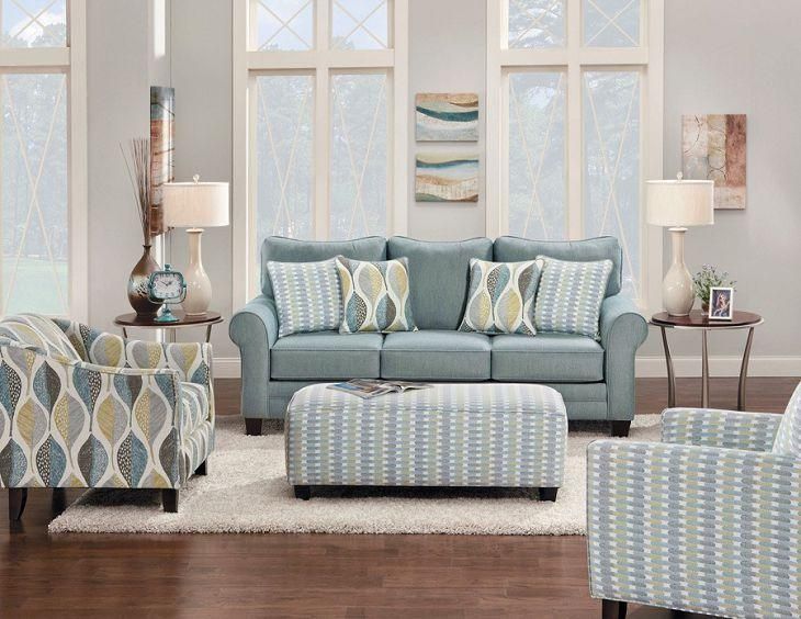 Awesome Living Room Sets Blue Plaid Pattern Armchair And Sofa Pertaining To Blue Plaid Sofas (Photo 16 of 20)