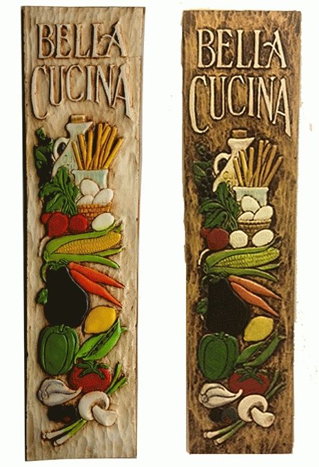 Bella Cucina Italian Decor Kitchen Sign – Kitchen Plaques And Decor Pertaining To Cucina Wall Art (View 17 of 20)