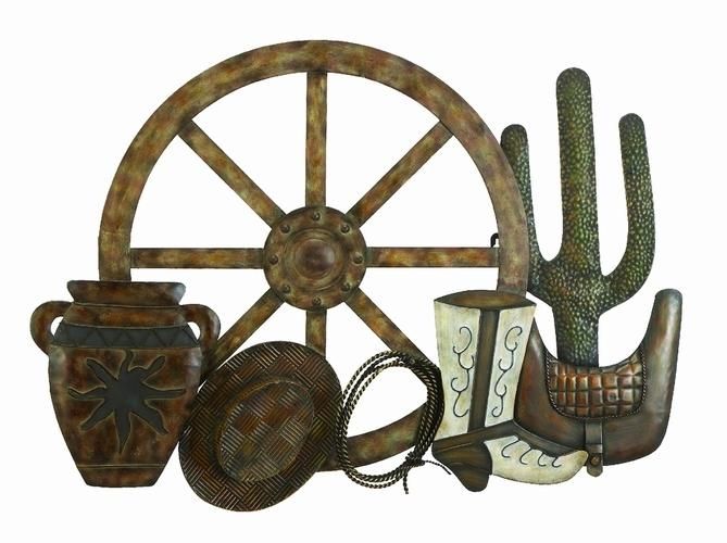 Benzara 13704 Benzara 13704 23" Classic Western Country Metal Wall With Country Metal Wall Art (Photo 7 of 20)