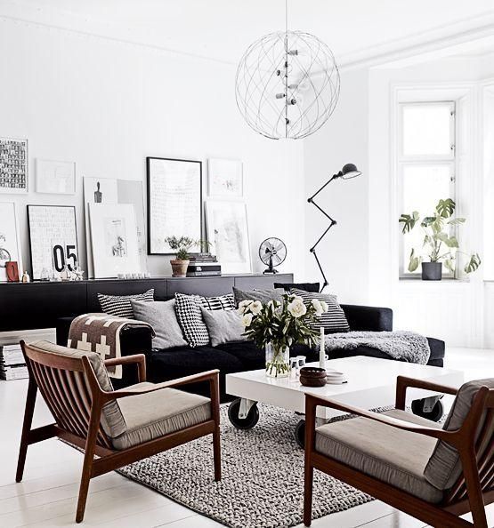 Best 25+ Black Sofa Decor Ideas On Pinterest | Black Sofa, Black Pertaining To Black Sofas For Living Room (Photo 19 of 20)
