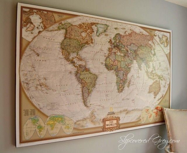 Best 25+ Map Frame Ideas On Pinterest | Map Art, Map Crafts And Inside Framed World Map Wall Art (View 2 of 20)