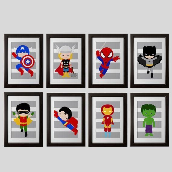 Featured Photo of Superhero Wall Art for Kids