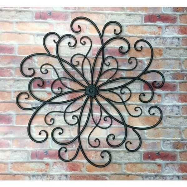iron metal wrought outdoor garden decor mexican yard round scroll hanging rod faux inexpensive walls tropical outside decorations bohemian southwestern