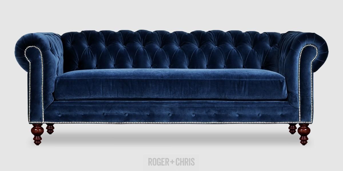 Best Blue Velvet Sofas | Blog | Roger + Chris In Blue Velvet Tufted Sofas (Photo 1 of 20)