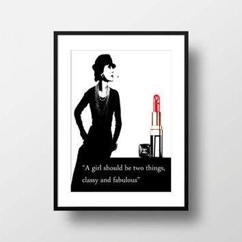 Best Coco Chanel Posters/prints Products On Wanelo Throughout Coco Chanel Quotes Framed Wall Art (Photo 15 of 20)
