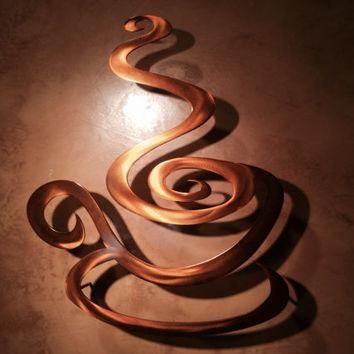 Best Copper Metal Wall Art Products On Wanelo Pertaining To Coffee Theme Metal Wall Art (Photo 17 of 20)