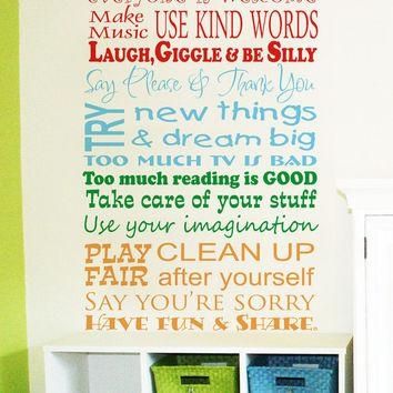 Best Playroom Rules Wall Art Products On Wanelo Inside Playroom Wall Art (Photo 8 of 20)