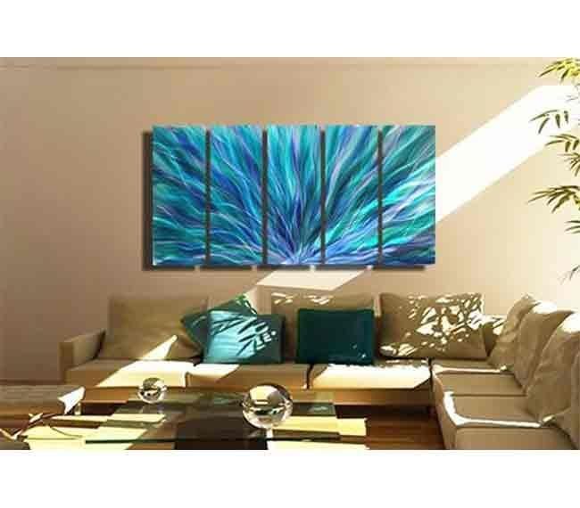 Blue Aurora Xl – Extra Large Blue, Purple & Green Fusion Pertaining To Large Green Wall Art (View 14 of 20)