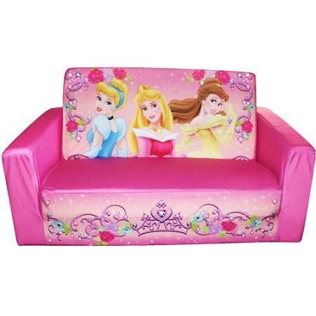 Buy Fun Furniture Flip Open Sofa Disney Princess Pink In Cheap Throughout Disney Princess Couches (View 2 of 20)