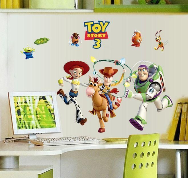 Buzz Lightyear Toy Story Wallpaper Vinyl Wall Stickers For Kids Inside Toy Story Wall Stickers (View 18 of 20)