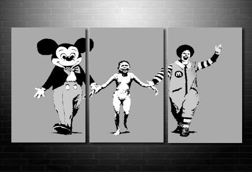 Canvas Art Prints From Smartmodernart, Exclusive Contemporary In Banksy Wall Art Canvas (Photo 9 of 20)
