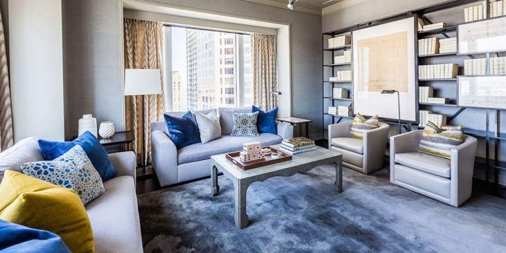 Captivating Blue And Grey Living Room Grey Sofa Blue Cushions Regarding Blue Grey Sofas (Photo 7 of 20)