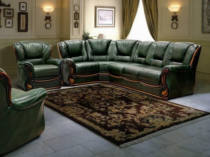 Captivating Green Leather Sectional Sofa Green Leather Chair Throughout Green Leather Sectional Sofas (Photo 10 of 20)