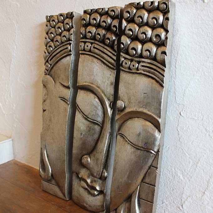Caran2 | Rakuten Global Market: Buddha Wall Decals Wall Art Silver For Buddha Wood Wall Art (View 19 of 20)