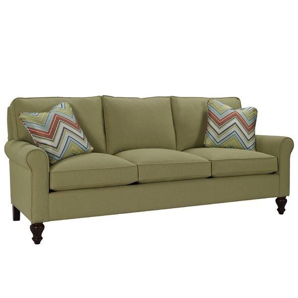 Classic Comfort Curved Arm Three Loose Pillow Back Sofa | Wayfair For Loose Pillow Back Sofas (View 11 of 20)