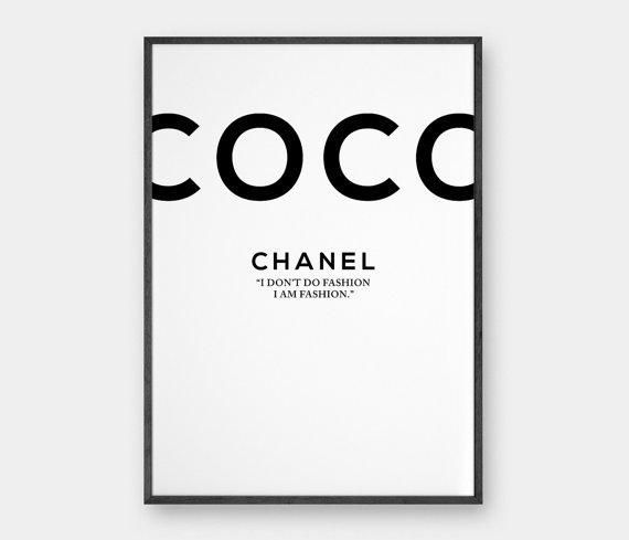 Coco Wall Art Chanel Prints Chanel Quote Coco Prints Within Coco Chanel Quotes Framed Wall Art (Photo 16 of 20)