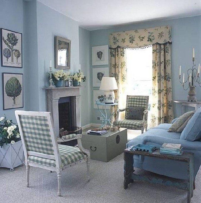 Country Style Living Rooms With Ottoman As Coffee Table And In Country Style Wall Art (Photo 3 of 20)
