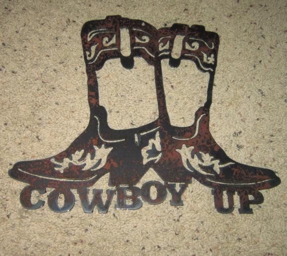 Cowboy Up Metal Art Cowboy Art Western Art Country Home Throughout Country Metal Wall Art (View 11 of 20)