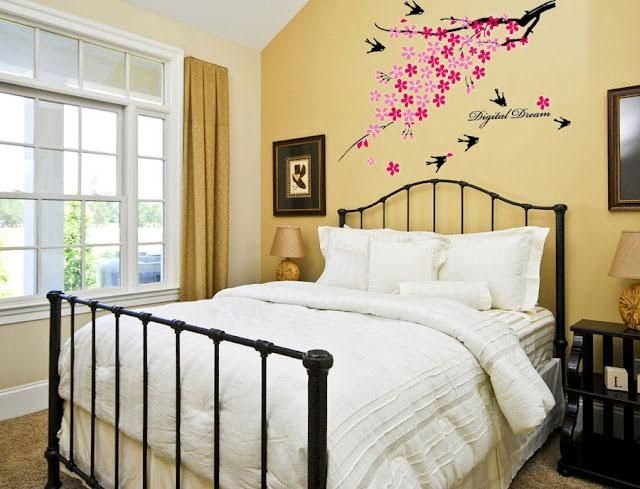 Creative Bedroom Wall Art Sticker Ideas Regarding Bed Wall Art (Photo 7 of 20)