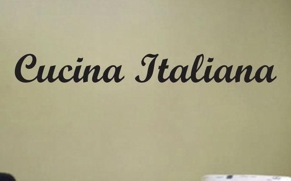 Cucina Italiana Italian Kitchen Vinyl Wall Art Decal Sticker (View 11 of 20)