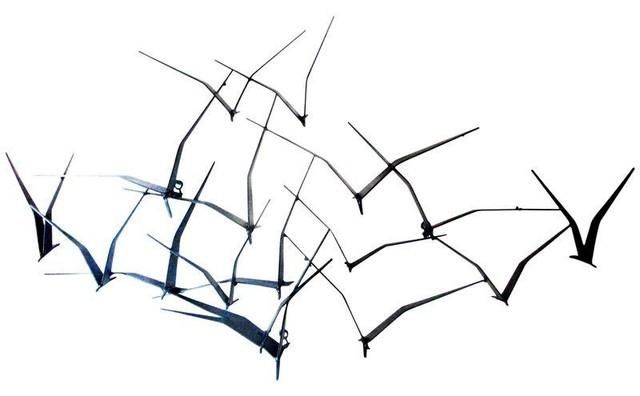 Curtis Jere Black Metal Flying Birds Wall Art – Modern – Artwork Inside Flying Birds Metal Wall Art (Photo 2 of 20)