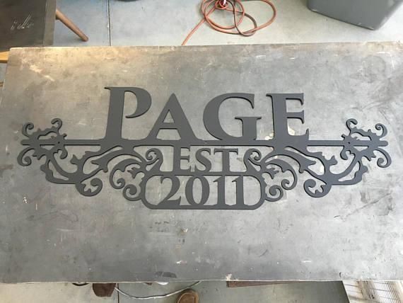 Custom Metal Sign Last Name Wall Art Wedding Gift Decor Intended For Last Name Wall Art (View 18 of 20)