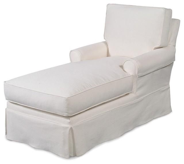 Custom Slipcovered Chaise Camden – Contemporary – Indoor Chaise Throughout Slipcovered Chaises (View 7 of 20)