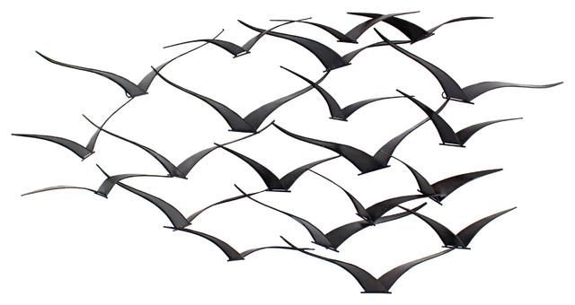 Featured Photo of Flock of Birds Metal Wall Art