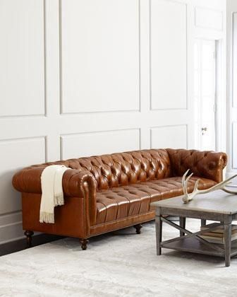 Davidson Brown Tufted Seat Chesterfield Sofa In Brown Tufted Sofas (Photo 13 of 20)