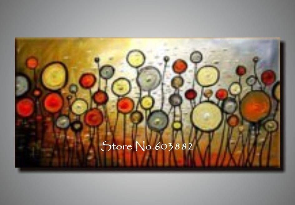 Discount 100% Handmade Large Canvas Wall Art Abstract Painting On Intended For Abstract Canvas Wall Art (Photo 3 of 20)