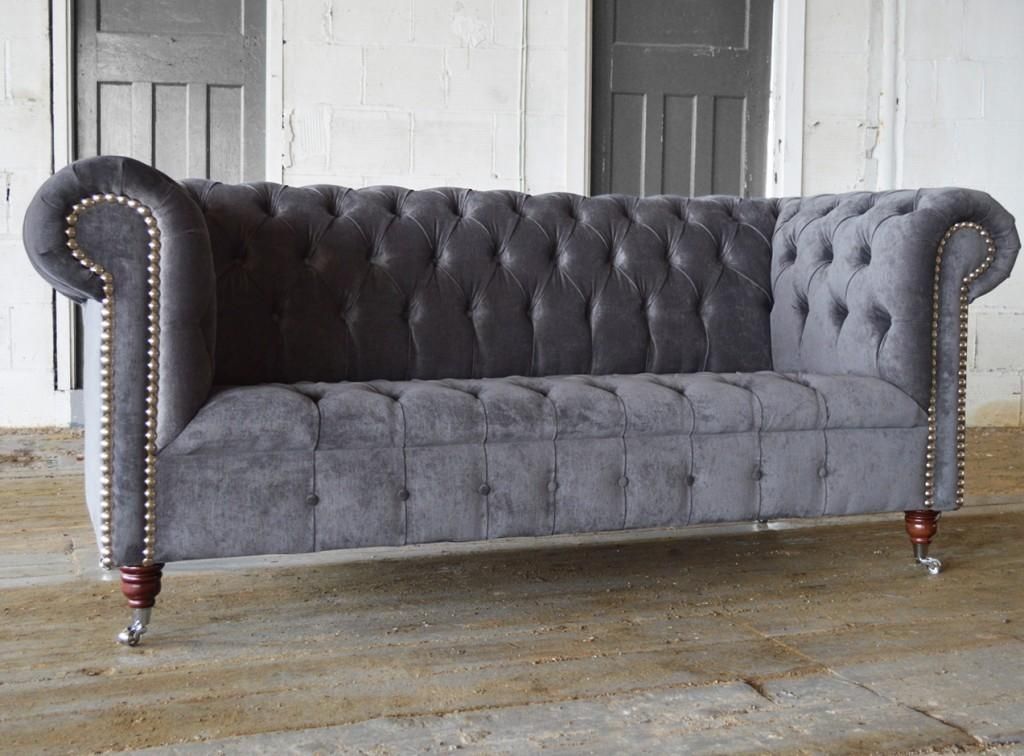 Edwardian Velvet Chesterfield Sofa | Abode Sofas Within Purple Chesterfield Sofas (View 8 of 20)