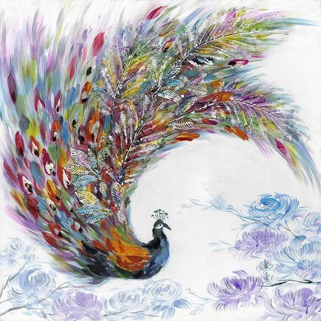 Exclusive Dealing Colors Peacock Designer Canvas Painting Wall Art Throughout Exclusive Wall Art (View 3 of 20)