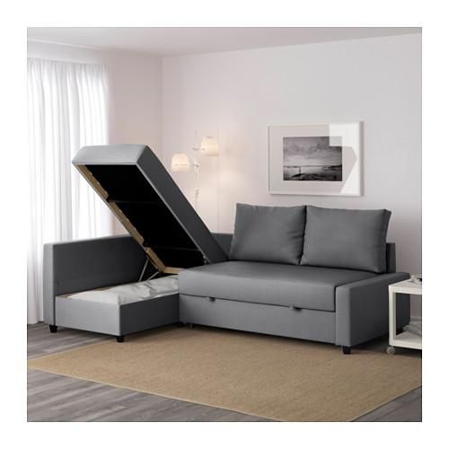 Friheten Corner Sofa Bed With Storage Skiftebo Dark Grey – Ikea Throughout Corner Sofa Beds (Photo 1 of 20)