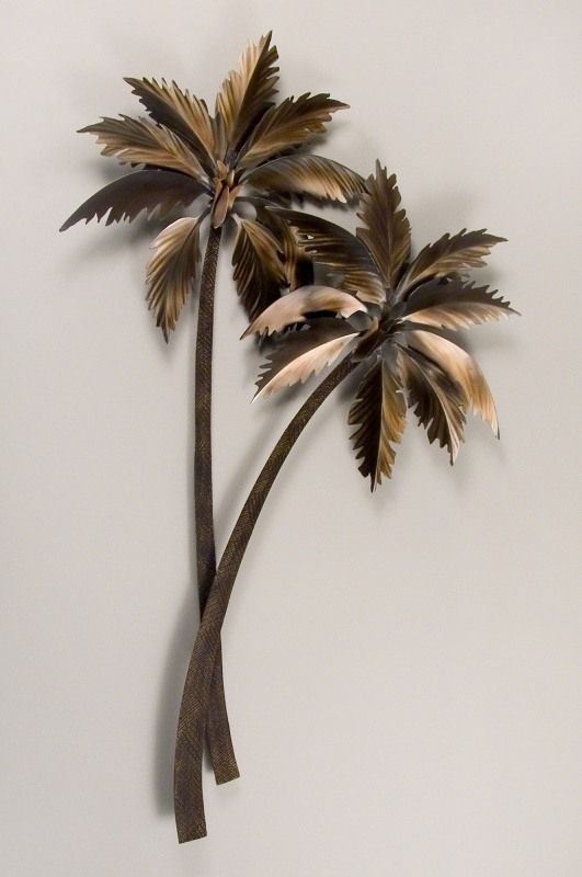 Gently Swaying Palm Trees Metal Art Sculpture Pertaining To Palm Tree Metal Art (View 3 of 20)
