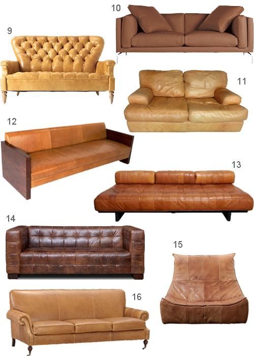 Get The Look: 28 Leather Sofas In Cognac, Tobacco & Caramel Inside Caramel Leather Sofas (View 10 of 20)