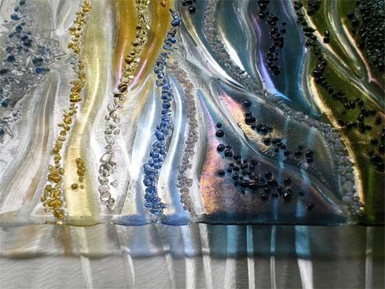 Glass Wall Art, Contemporary Fused Glass & Metal Wall Art Panels In Fused Glass Wall Art Panels (Photo 18 of 20)