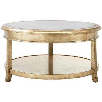 Gold Metallic – Accent Tables – Living Room Furniture – The Home Depot Inside Gold Sofa Tables (Photo 18 of 20)