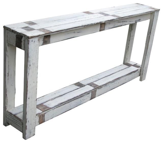 Gretchen Sofa Table, Farmhouse White – Farmhouse – Console Tables With Regard To Slim Sofa Tables (Photo 14 of 20)